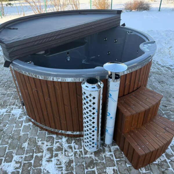 Akrila kubls ar integrētu krāsniņu