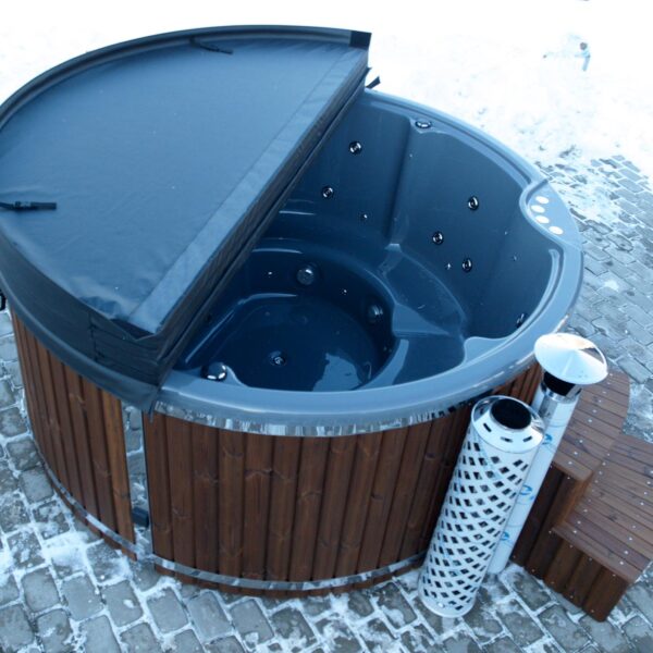 Akrila kubls ar integrētu krāsniņu