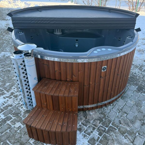 Akrila kubls ar integrētu krāsniņu